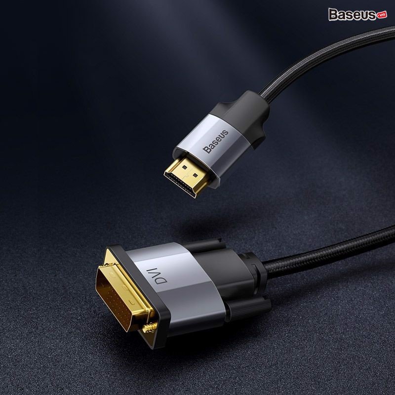 Cáp chuyển HDMI sang DVI Baseus Ẹnoymet Series (HDMI 4K male to DVI male, bidirectional adapter cable)