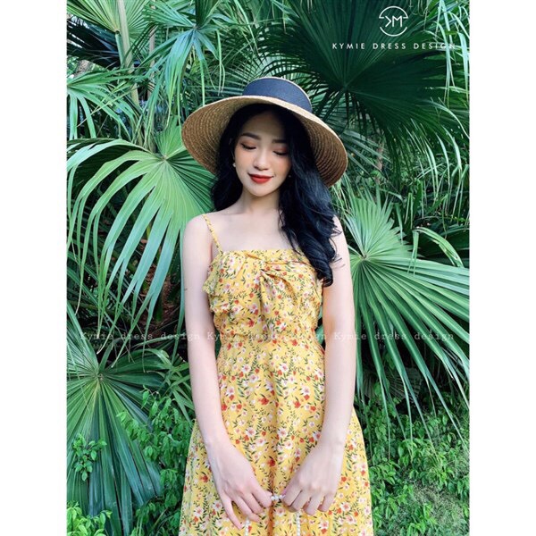 [HCM]Đầm lụa hoa tiểu thư nhẹ nhàng