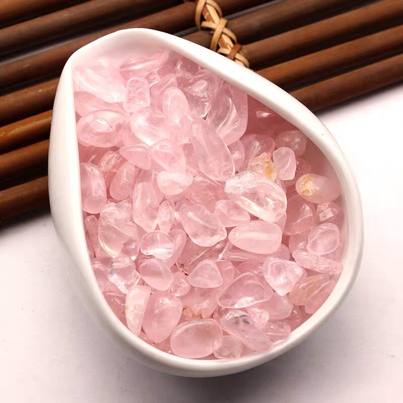 Thạch anh hồng vụn tự nhiên, đá thạch anh phong thủy