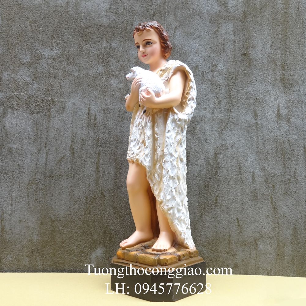 Tượng Thánh Gioan Baotixita (Gioan Tẩy Giả, Gioan Tiền Hô) 50cm composite