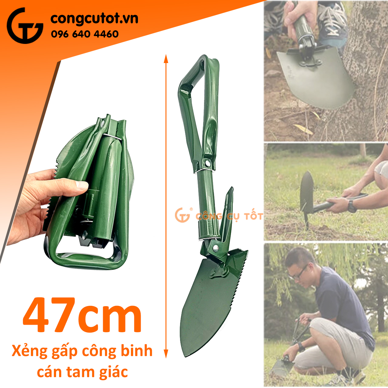 Xẻng gấp quân dụng đa năng