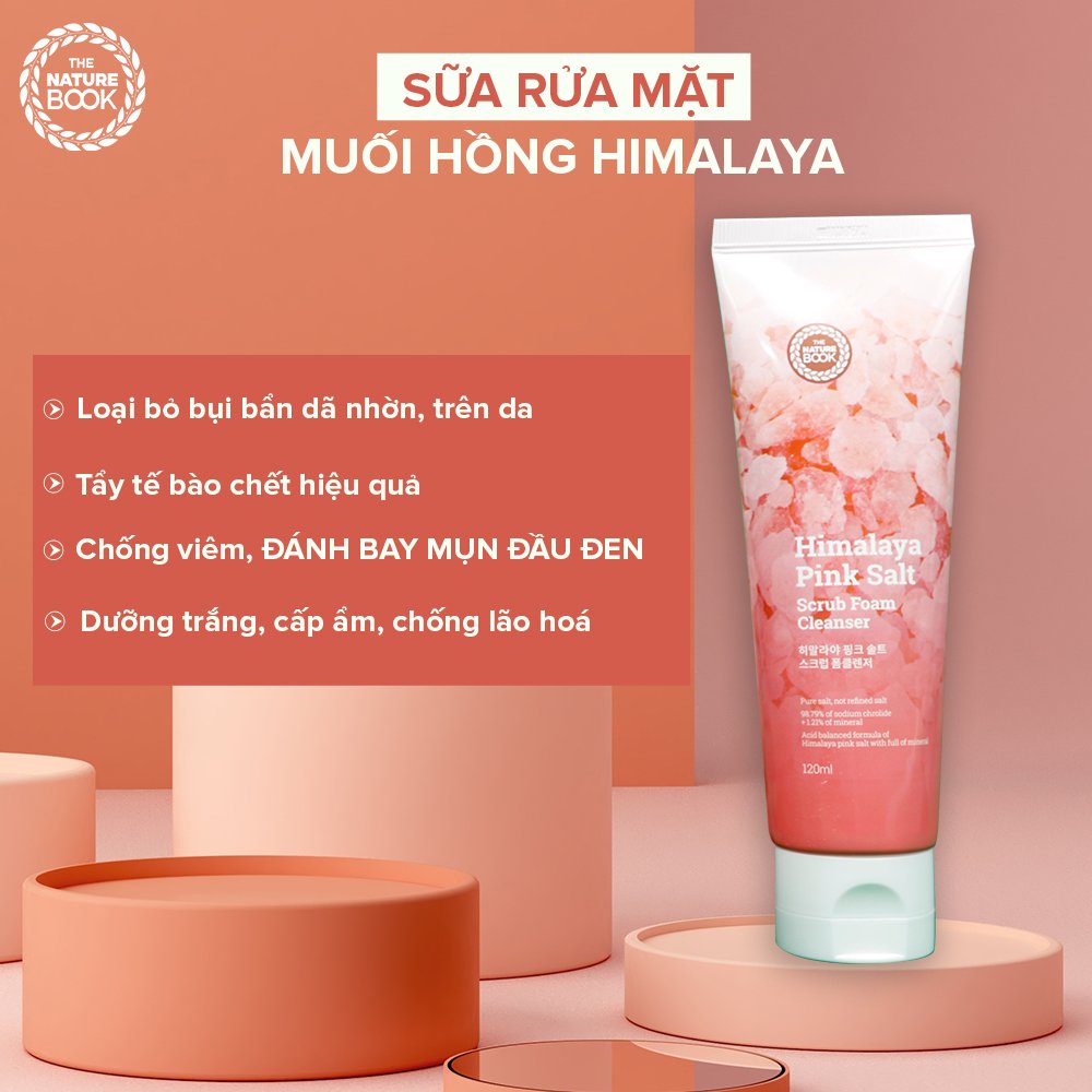 [HCM]Sữa rửa mặt muối hồng The Nature Book