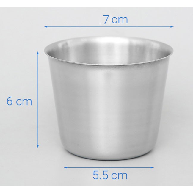 Combo 10 Ly Làm Nước Đá Inox Size 7-8 cm Bền Đẹp
