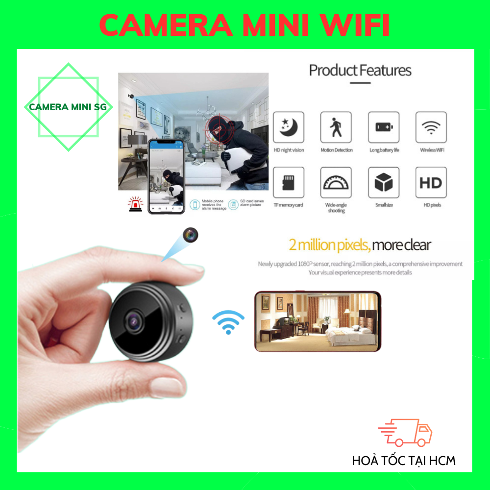 Camera Mini Wifi Tải App Về Để Sử Dụng Trên Điện Thoại Hỗ Trợ Ghi Âm Tự  Động Lưu Video - Mixasale