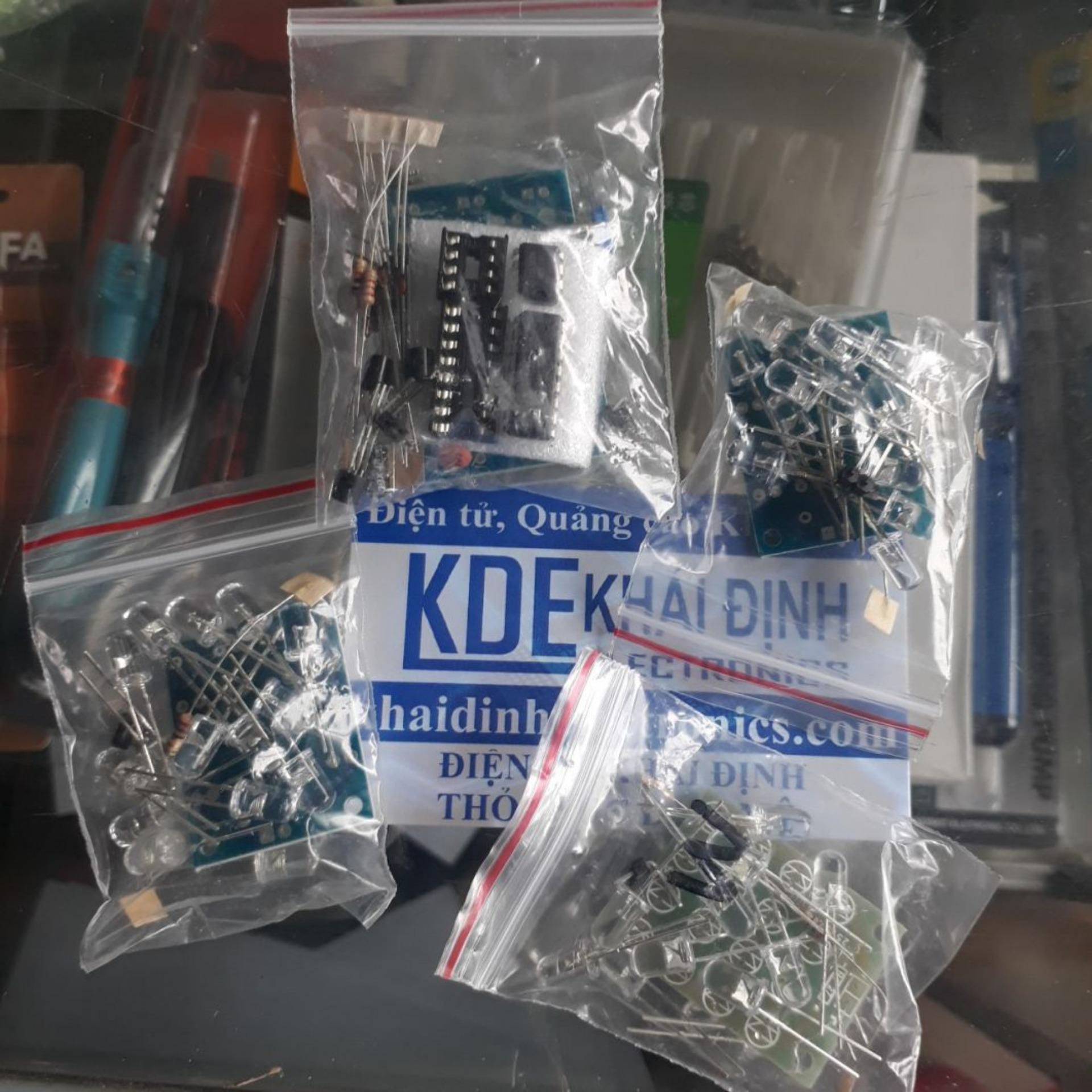 BỘ LK MẠCH NHÁY LED NE555, CD4017 LỚN kde1643