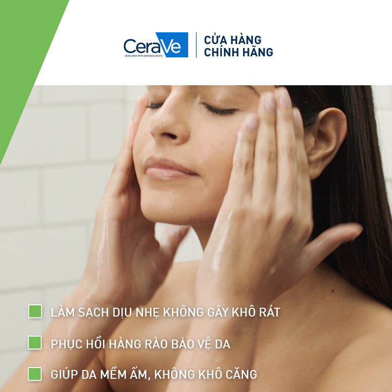 Sữa rửa mặt giúp làm sạch sâu dành cho da thường và da khô CeraVe Hydrating Cleanser 88ML