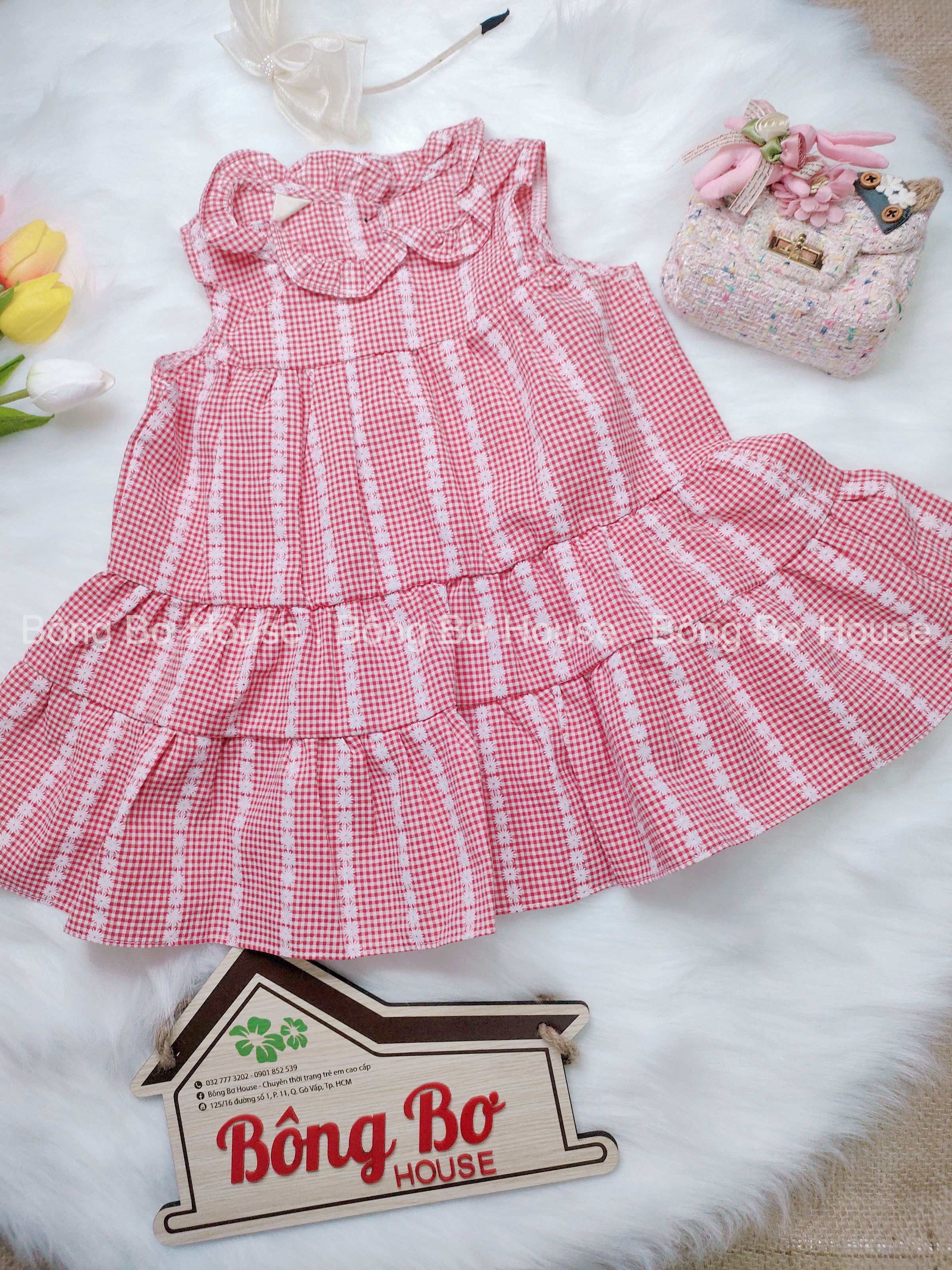 ( Hình thật) Đầm babydoll sát nách cho bé gái (size từ 8kg– 18kg)