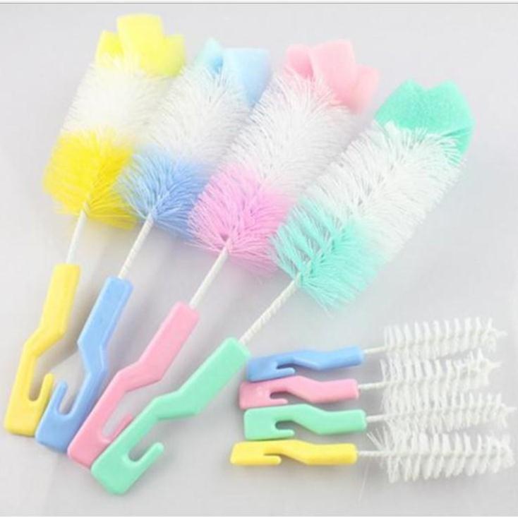 Set 2 cây rửa núm ti và bình sữa cho bé