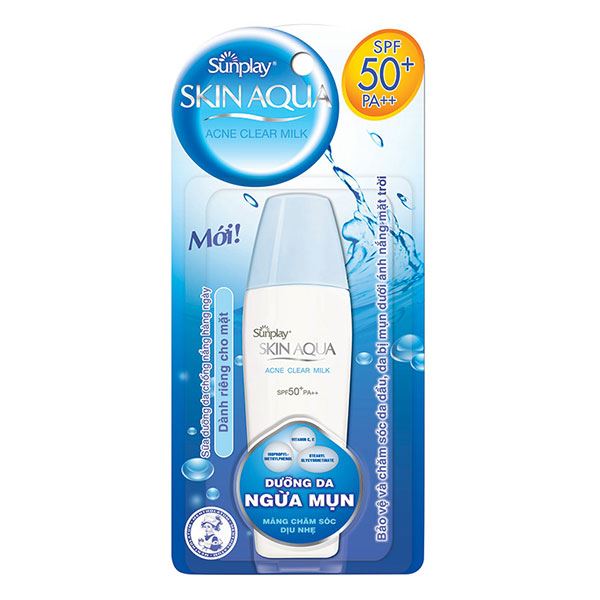 Kem Chống Nắng Sunplay Skin Aqua Acne Clear Milk Ngăn Ngừa Mụn Kcn Cho Da Mặt Nhờn Mụn Chính Hãng Nhật Mỹ Phẩm JAPAN
