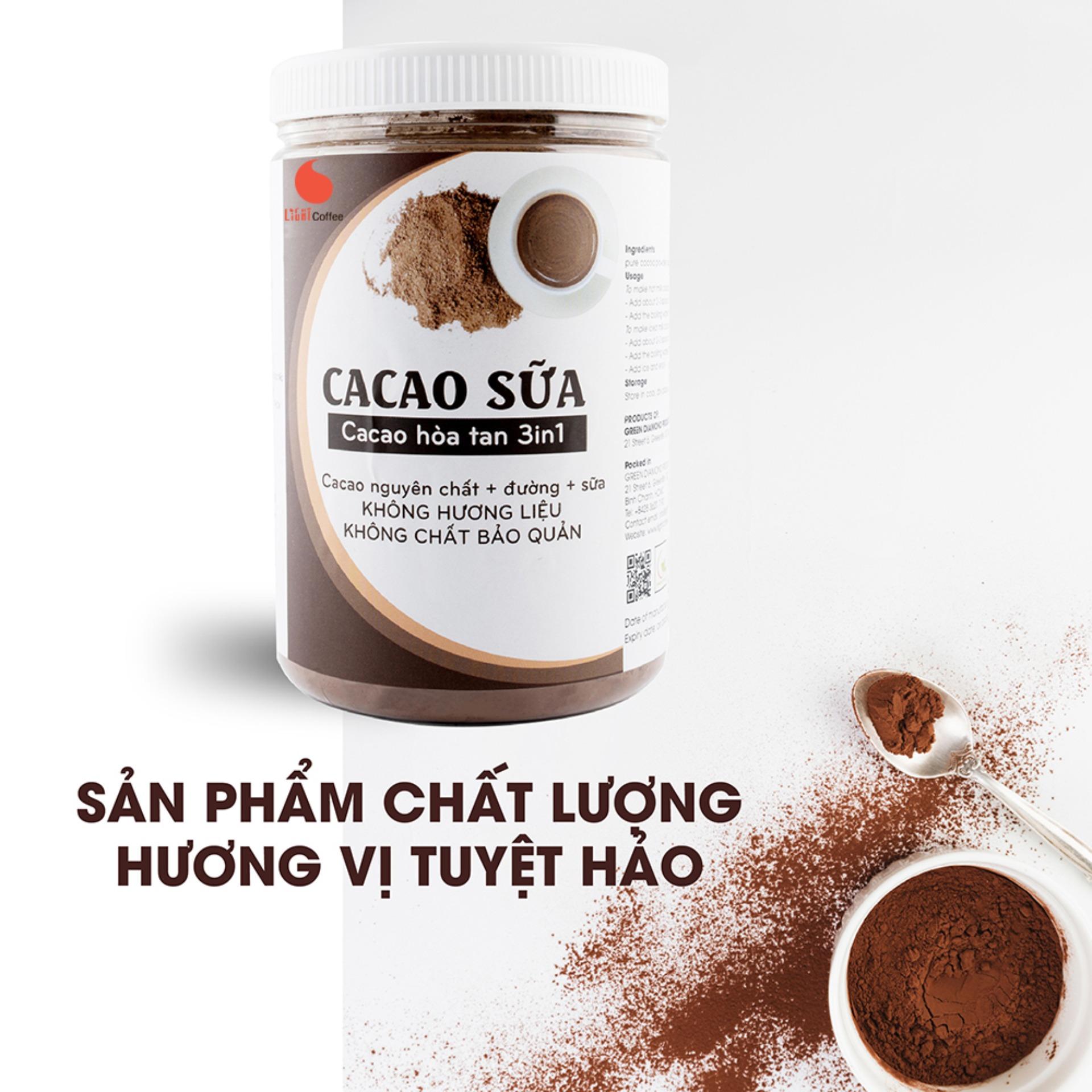 Combo 2 hũ bột cacao sữa 3in1 GreenD Food - 550gr