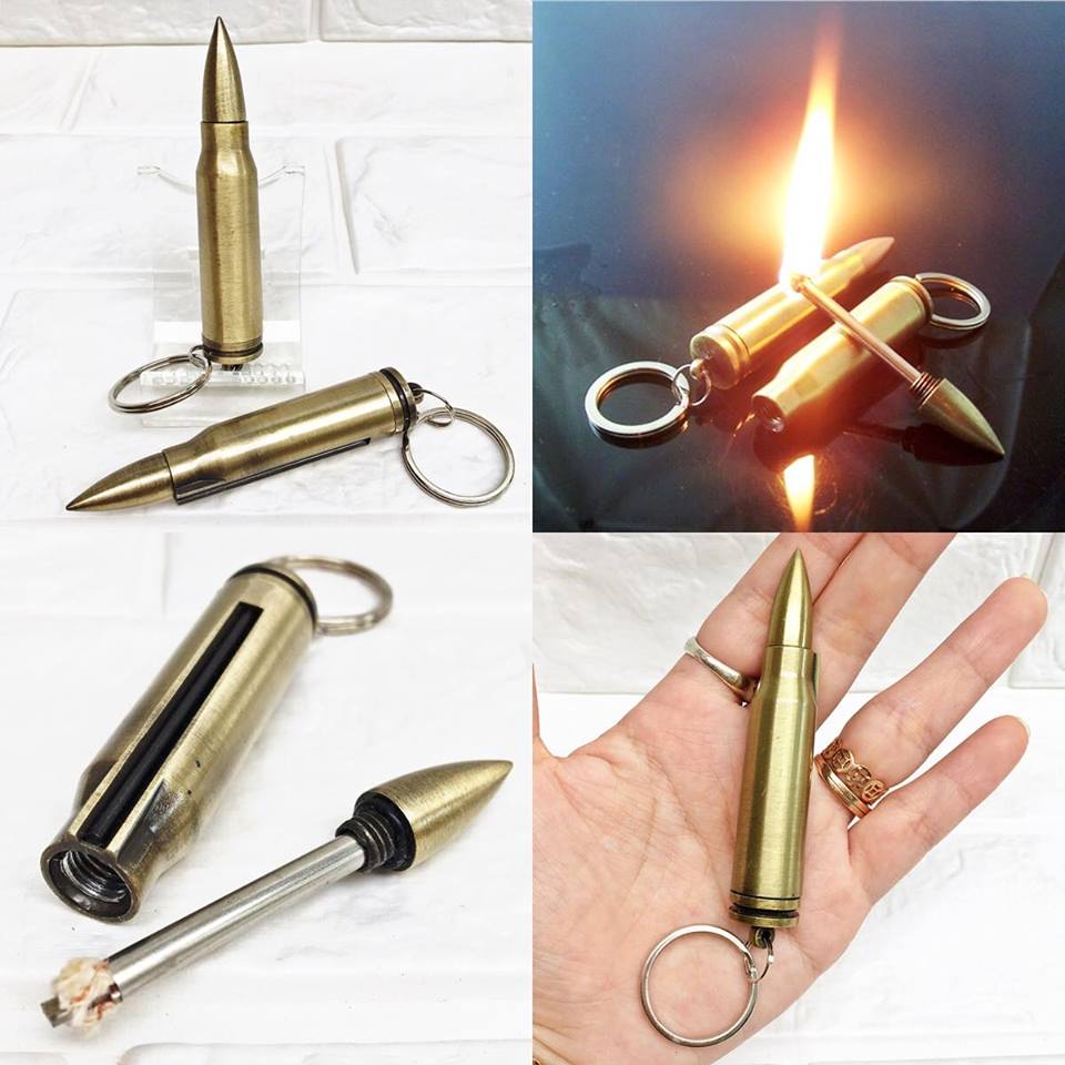 (BẬT LỬA ĐỘC LẠ) HỘT QUẸT KIÊM MÓC KHÓA DIÊM XĂNG