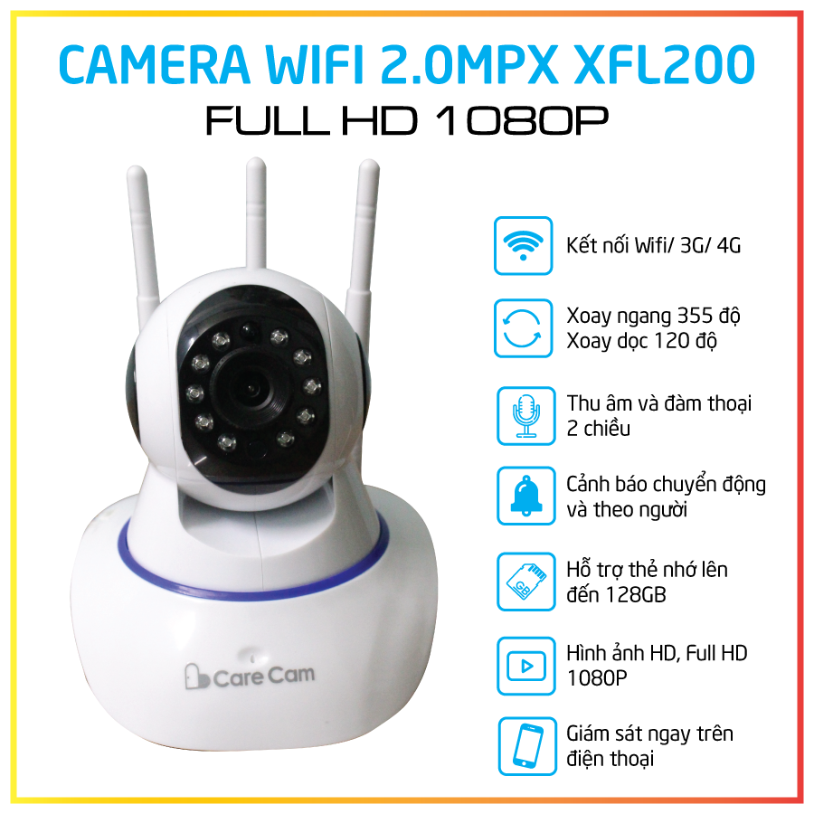 Camera Ip Wifi Carecam XFL-200 1080p