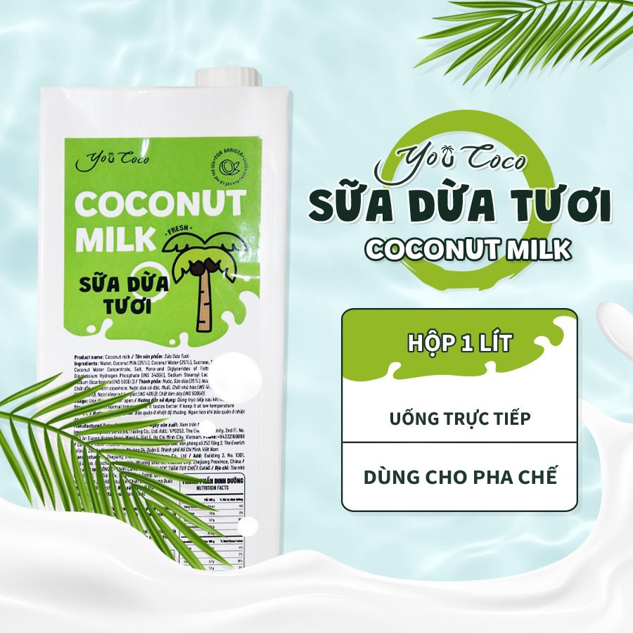 SỮA DỪA YOUCOCO THUẦN CHAY HỘP 1L
