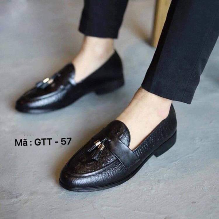 Giày lười nam công sở da bò lịch lãm sang trọng