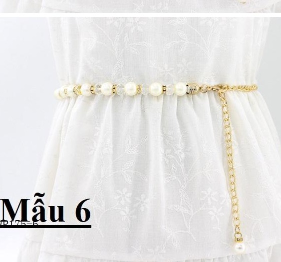 Đai váy đính ngọc trai - thắt lưng Thời trang