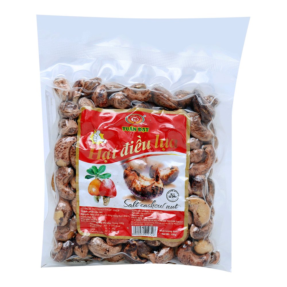 [HCM]Hạt Điều Vỏ Lụa Tuấn Đạt 220g