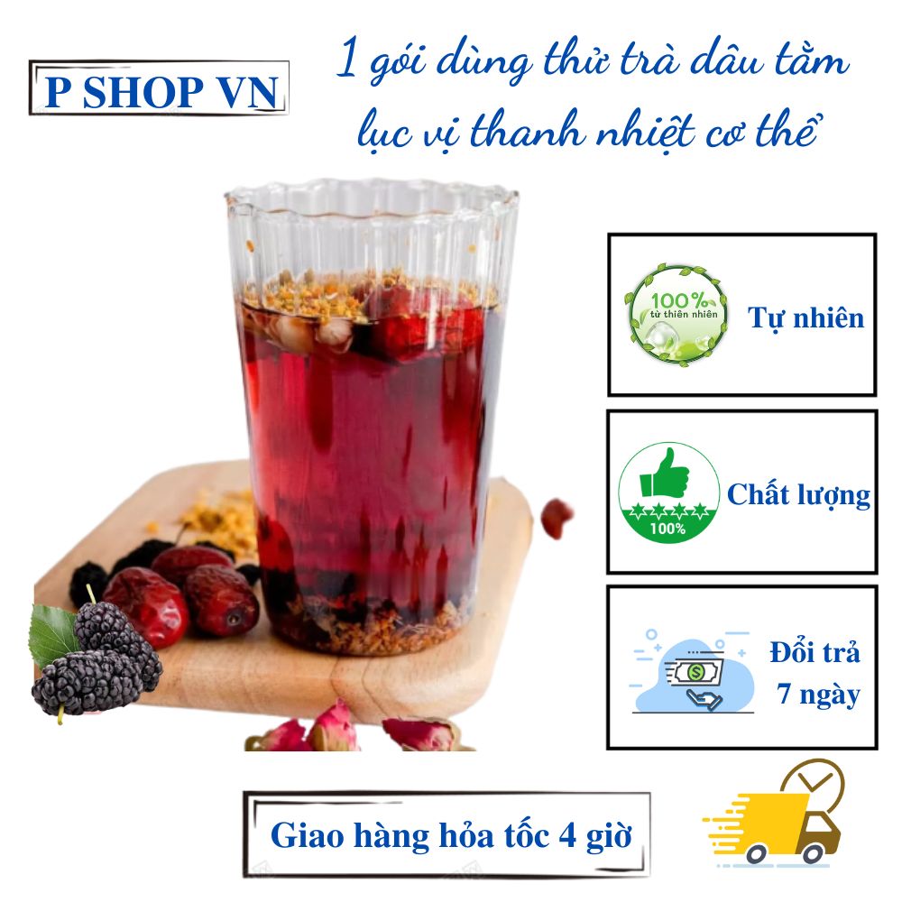 1 gói dùng thử trà dâu tằm lục vị thanh nhiệt cơ thể