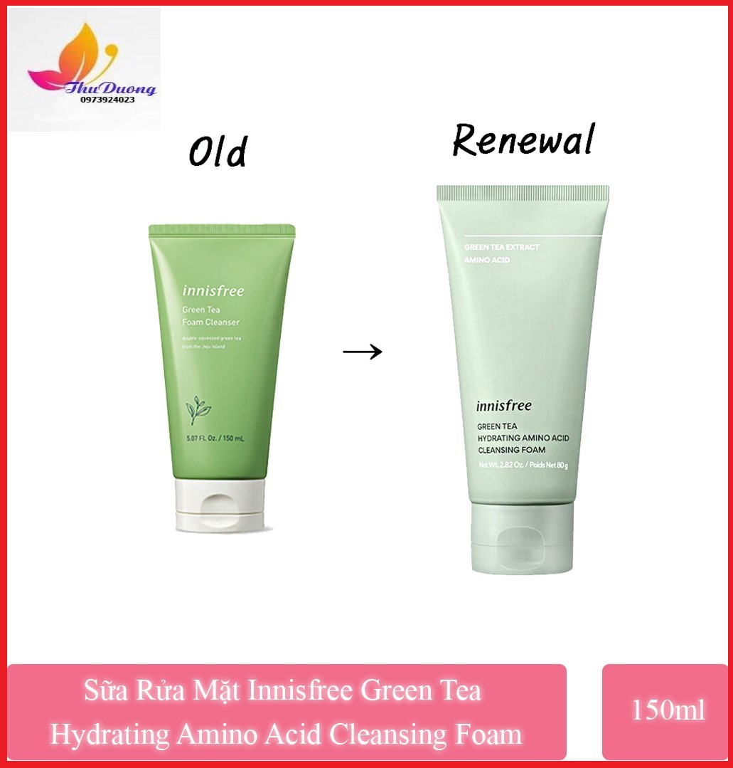 [HCM]Sữa Rửa Mặt Trà Xanh Innisfree ( mẫu mới 2019)