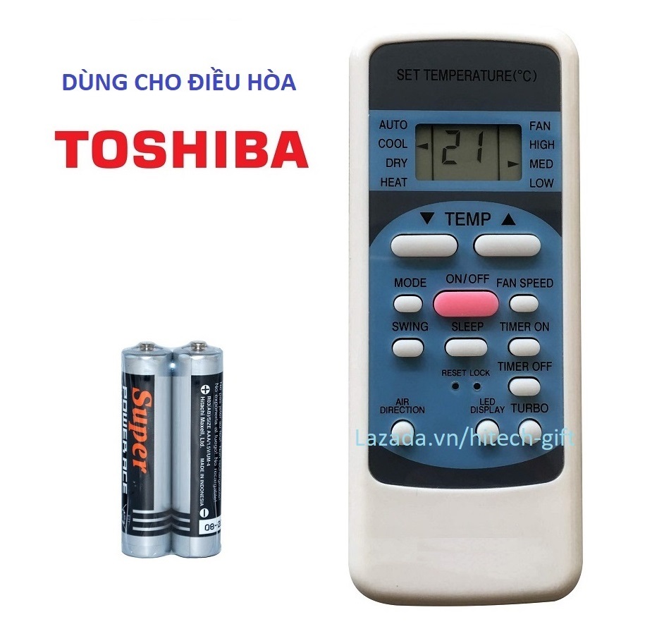 Remote Điều Khiển Máy Lạnh TOSHIBA Điều Hòa R51M Kèm Pin