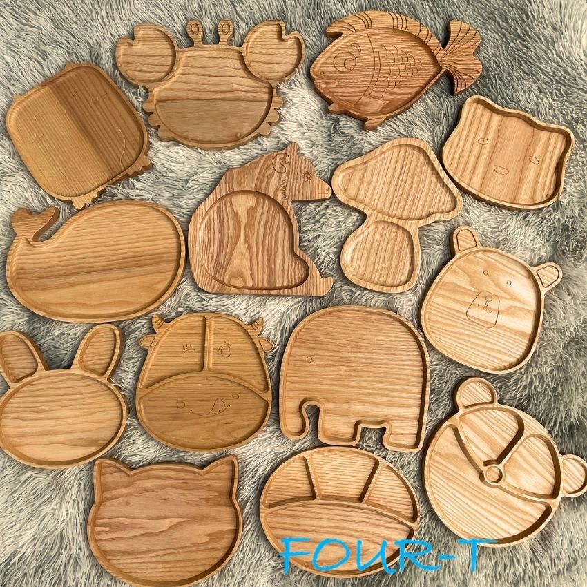 Khay Gỗ Ăn Dặm HìnhThỏ