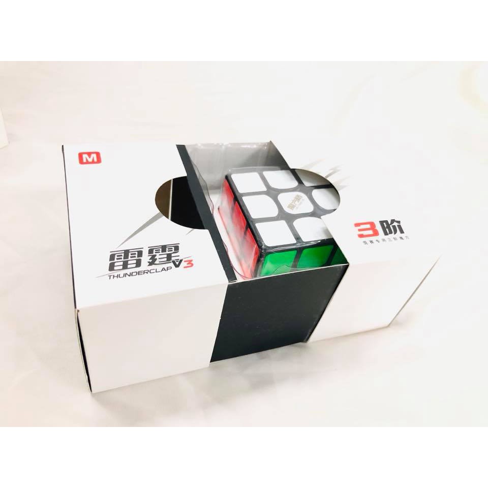 Rubik 3x3x3 QiYi Thunderclap V3/M Màu Đen (Black) Có Nam Châm