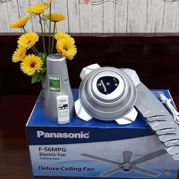 Quạt trần Panasonic 4 cánh F-56MPG, 59W, Sải cánh 140cm, Lưu lượng gió 180 m3/phút, Động cơ bạc đạn, Bảo hành 12 tháng