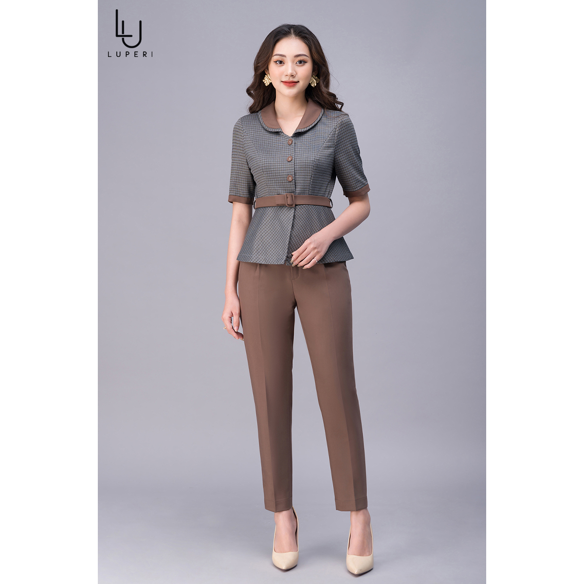 Bộ đồ vest nữ công sở cao cấp luperi lfsb499