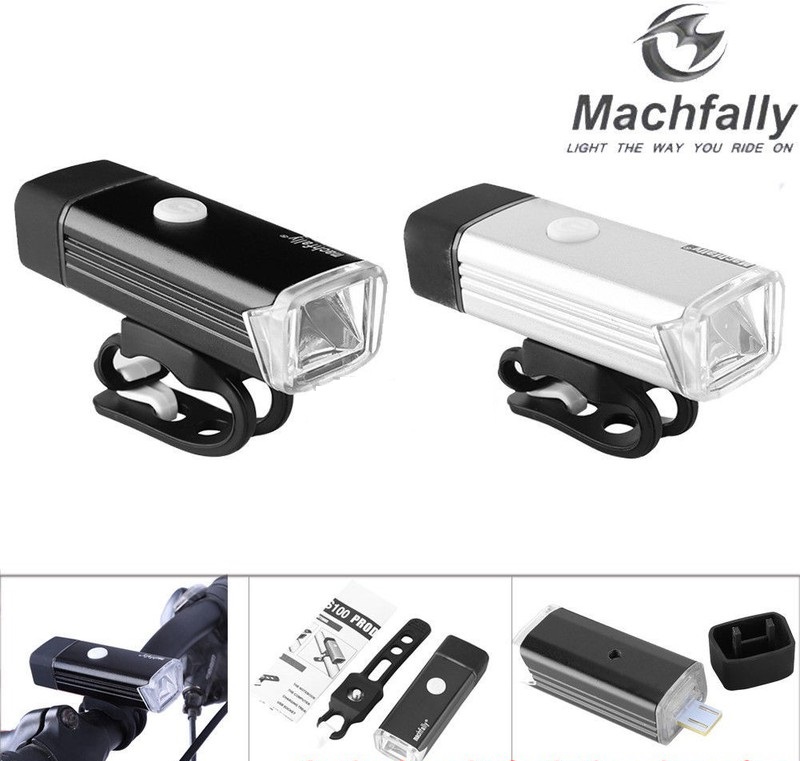 Đèn pha xe đạp Machfally Tặng đèn hậu xe đạp