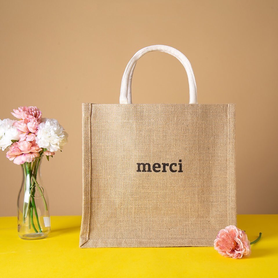 Túi cói MERCI 40cm - túi xách nữ thời trang giỏ xách du lịch
