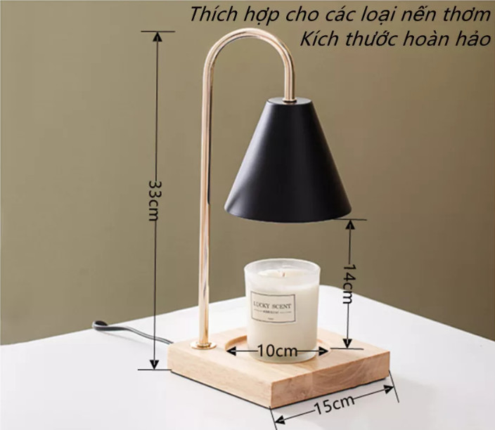 [ HỎA TỐC - TẶNG KÈM 2 BÓNG ĐÈN ] Đèn đốt nến thơm đèn bàn siêu sang chảnh - Piggyy