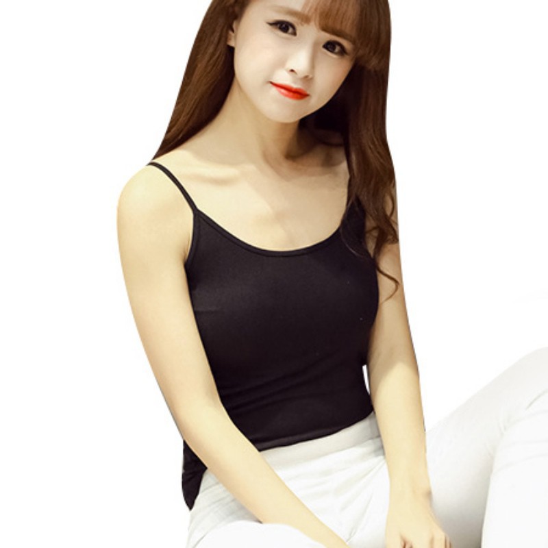 Áo 2 dây cotton trơn chất đẹp, sang chảnh