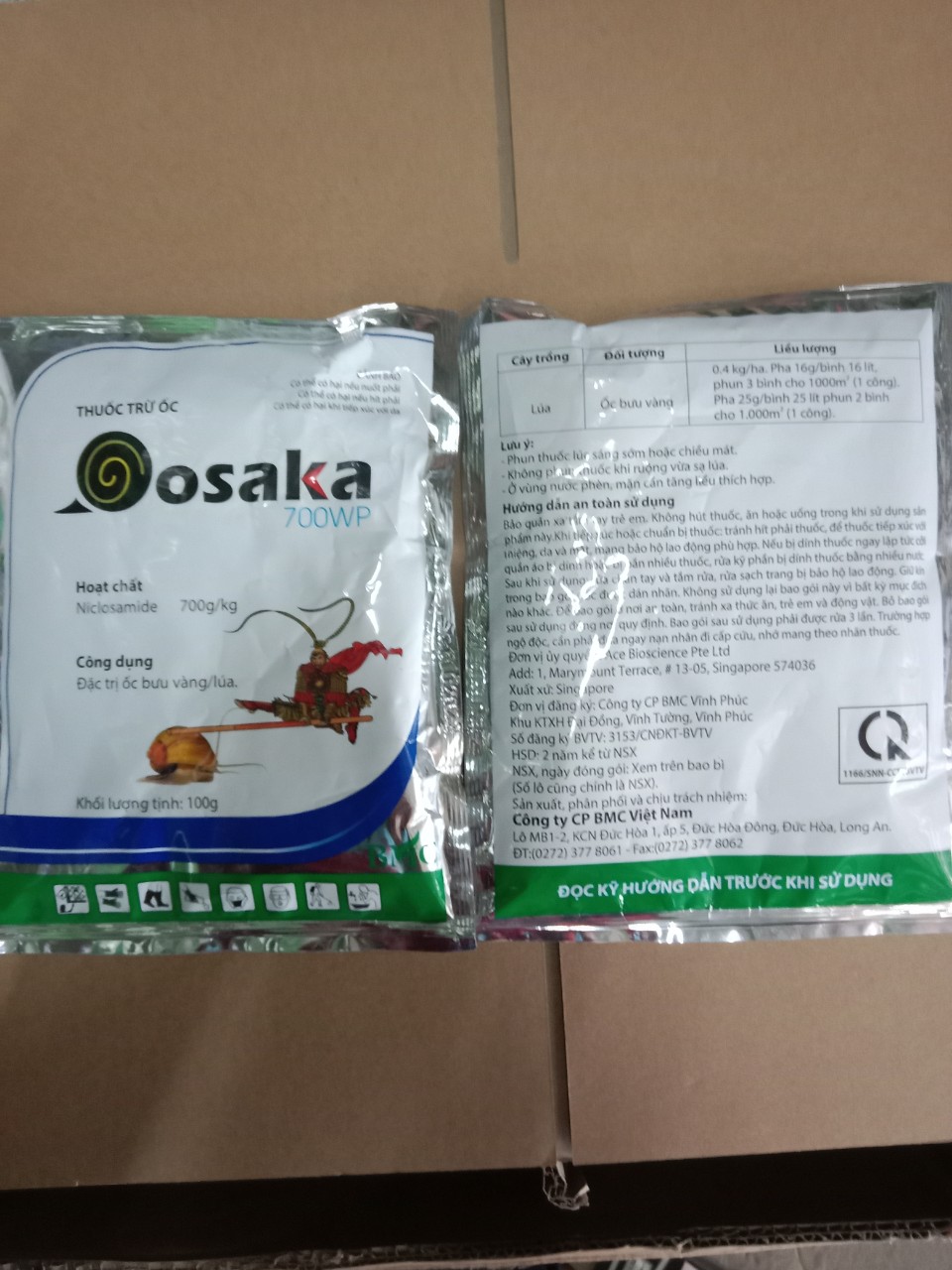 Thuốc trừ Ốc Oosaka 700WP 100g (ốc xịt  ốc bưu vàng)- VTNN Năm Bưu