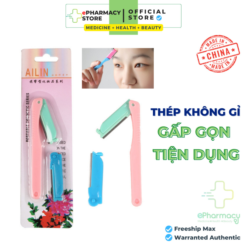Dao cạo lông mày Ailin 2 lưỡi - ePharmacy Tools