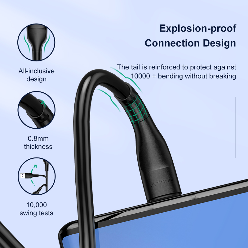 KUULAA Dây sạc Durable USB Cable Micro USB Cable Fast Charging Cable Android Mobile Phone Type C Cable Wire For Samsung Huawei Xiaomi Vivo Oppo Cord iPhone Lightning Cable for iPhone 14 13 12 11 Pro Max