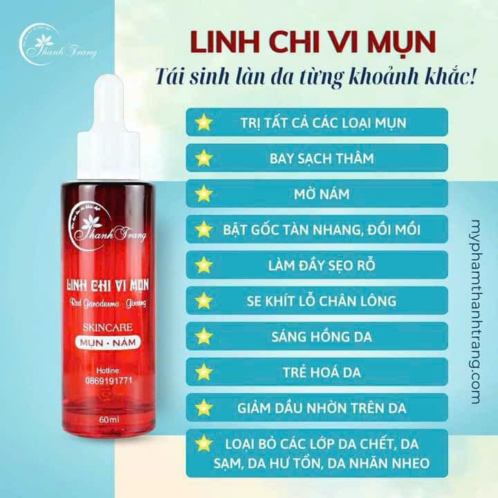 Linh chi vi mụn