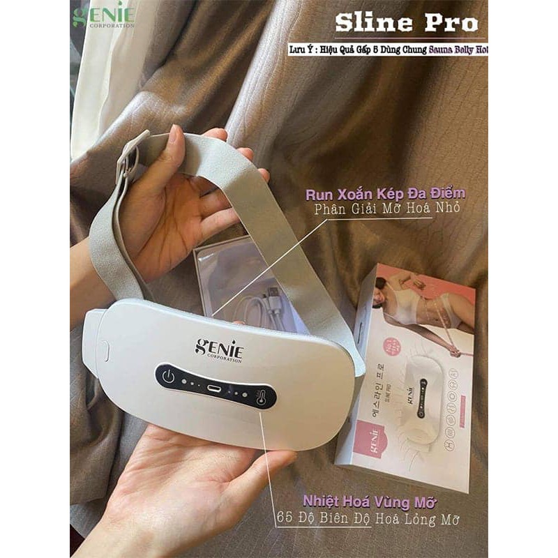 Đai Massage #Tan_Mỡ_Bụng Genie Sline Pro Cao Cấp Hàn Quốc
