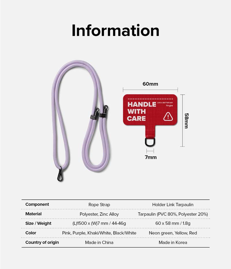 Dây đeo điện thoại RINGKE Holder Link Strap | Tarpaulin