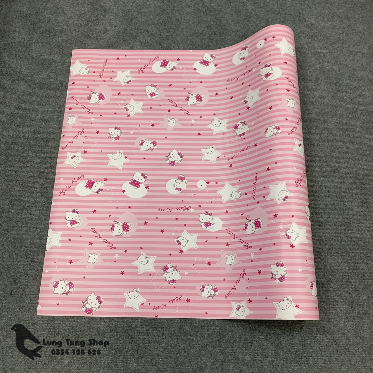 [HCM]Decal hình hello kitty - Giấy dán tường có sẵn keo màu hello kitty