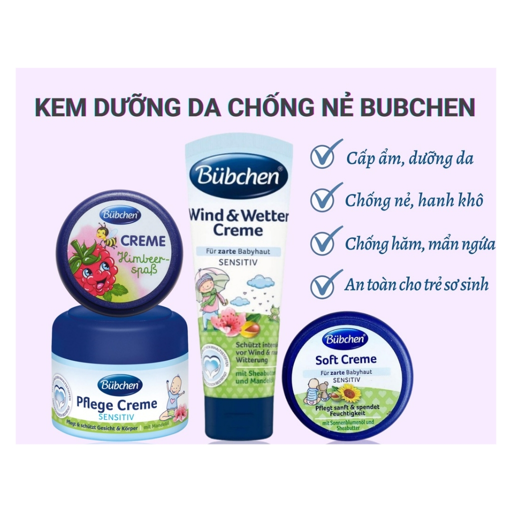 Kem chống hăm Bubchen cho bé tuýp 75ml Hàng Đức