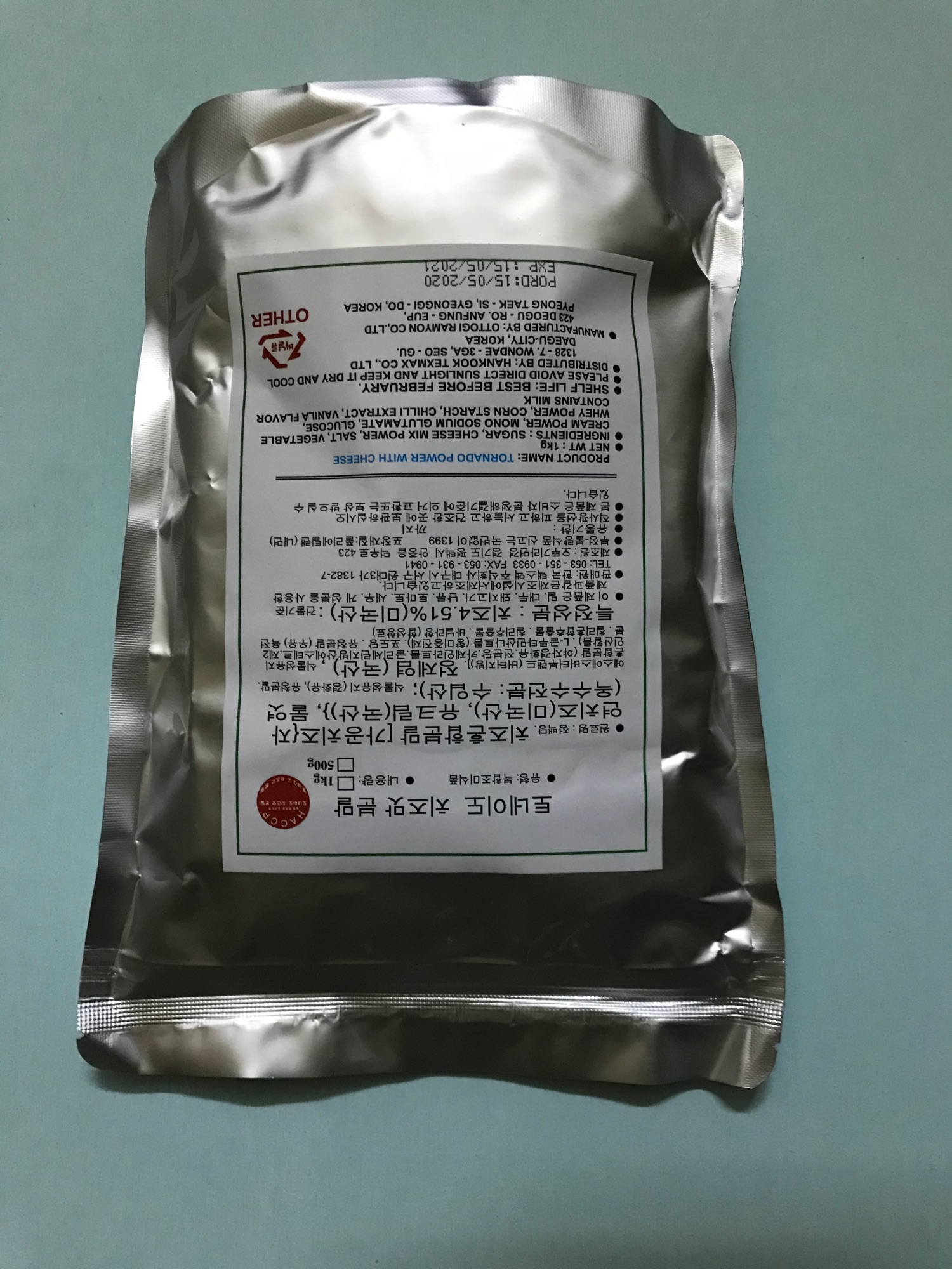 Bột phomai hàn quốc 1kg