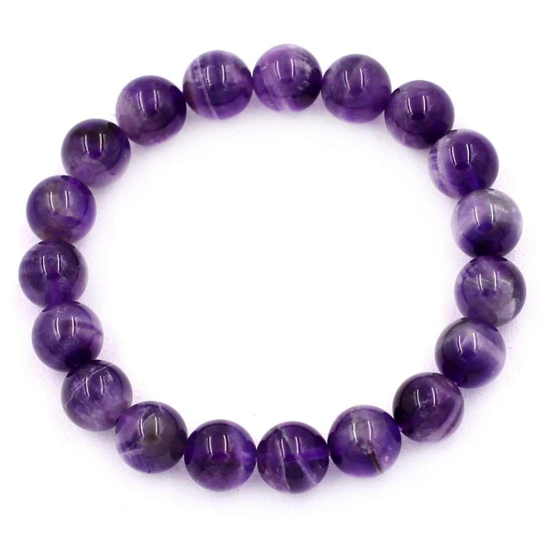 10 PCs charcoal amethyst stone bracelet chain, beads bracelets