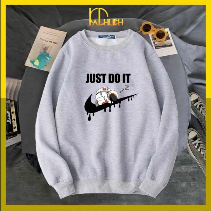 Áo sweater unisex JUST DO IT phi hành gia , nhiều màu nhiều size lựa chọn