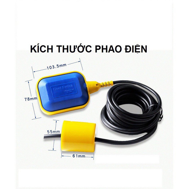 [HCM]Phao Điện Bơm Nước Chống Cạn Chống Tràn 2m 3m 4m