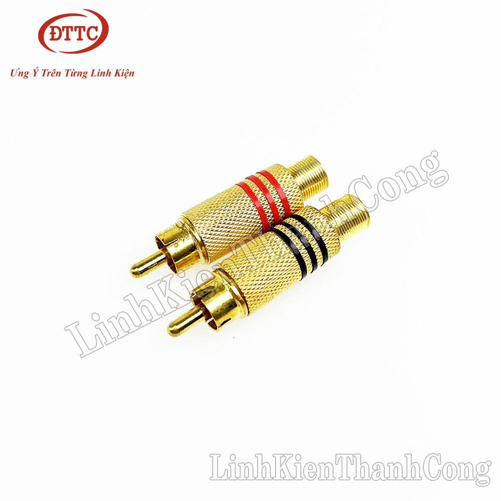 Jack AV-RCA Lò Xo Vặn Vít Đỏ Đen