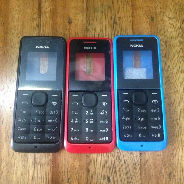 Vỏ Nokia 105 1 sim đuôi sạc tròn ( không sườn - có phím )