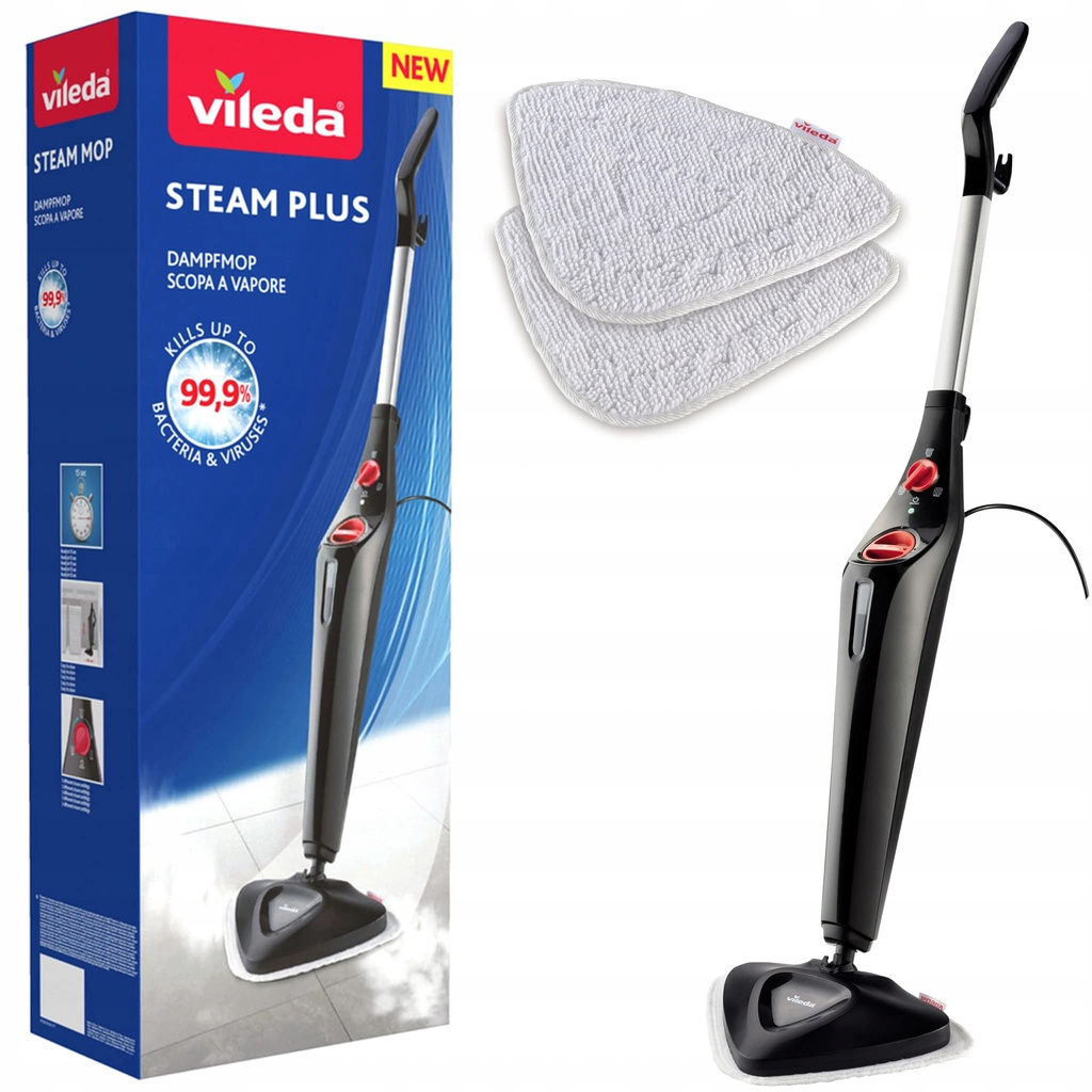 Cây lau nhà hơi nước vileda steam plus, bộ lau nhà thông minh, công suất 1550w, giữ sàn nhà sáng bóng, dùng cho sàn gỗ, sàn gạch và thảm sàn, nhập đức, bảo hành 12 tháng