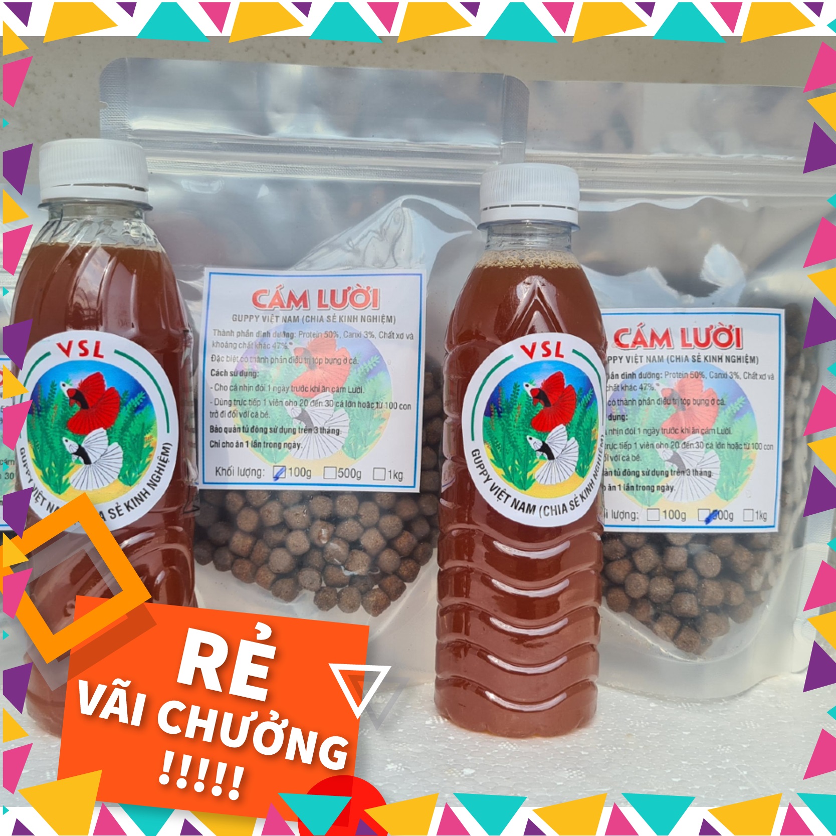 Combo Cám Lười và Vi Sinh Lười Cho Cá Cảnh