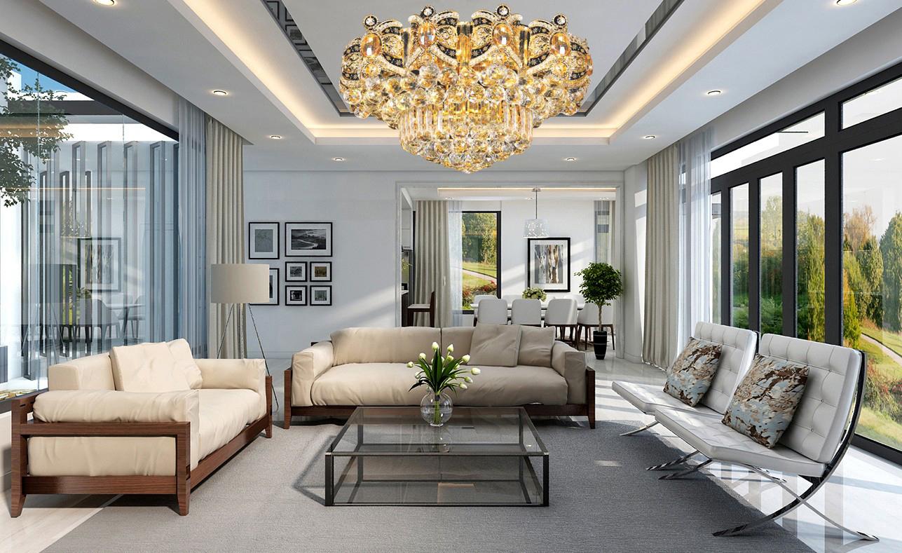 [Trả góp 0%] Đèn mâm ốp trần - pha lê trang trí VKT-NC-28919C