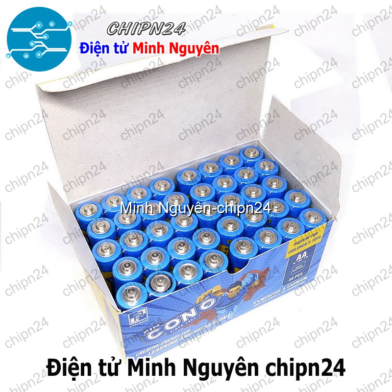 [1 hộp] Hộp 40 viên Pin AA Con ó Pinaco (Pin 2A, Pin tiểu, Pin đũa) - HH001014