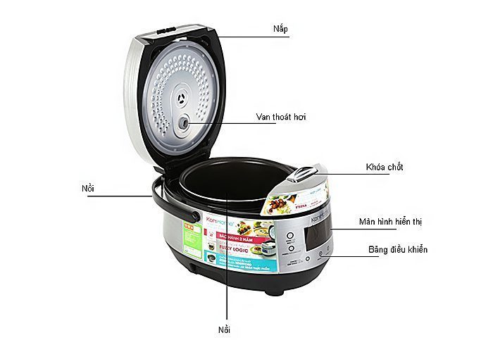 Nồi cơm điện tử Korihome DCK-662S  (Xám)